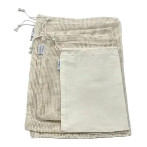 Organic Cotton Produce Bags - 5 pack