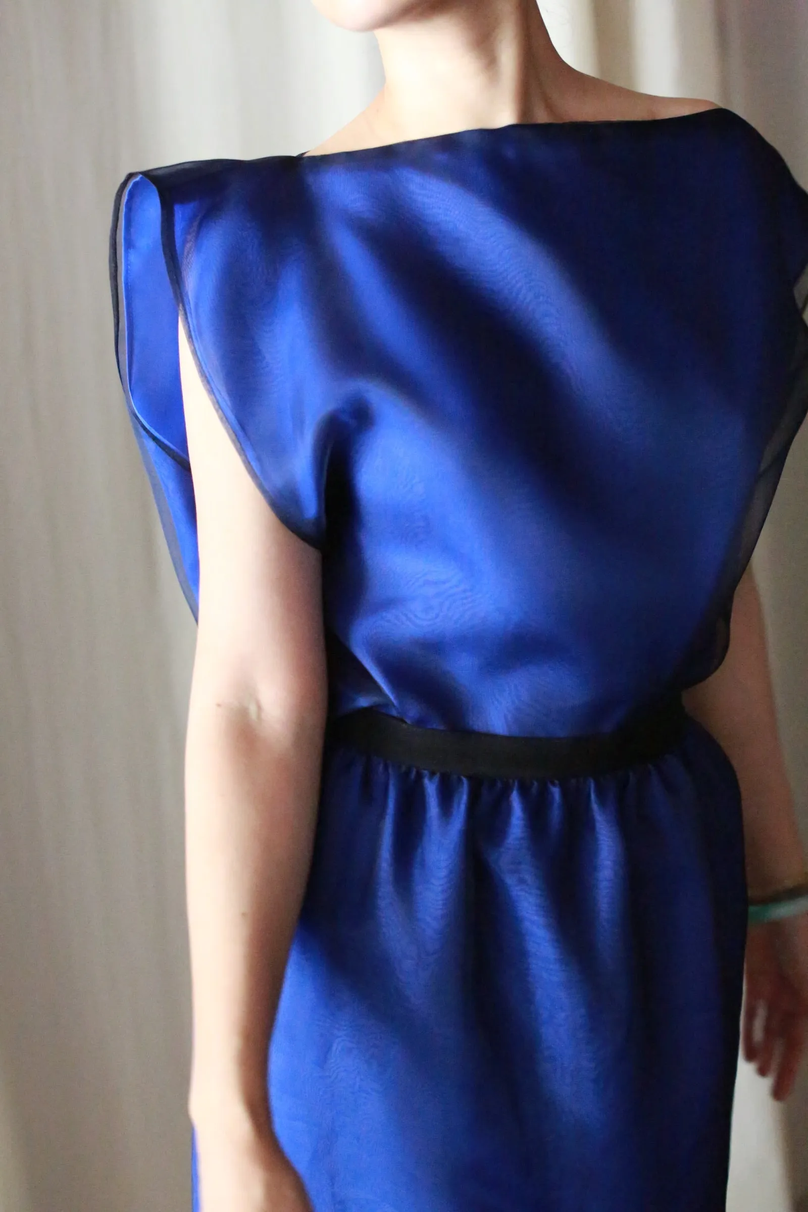 Organza Moonflower Top | Navy & Sapphire
