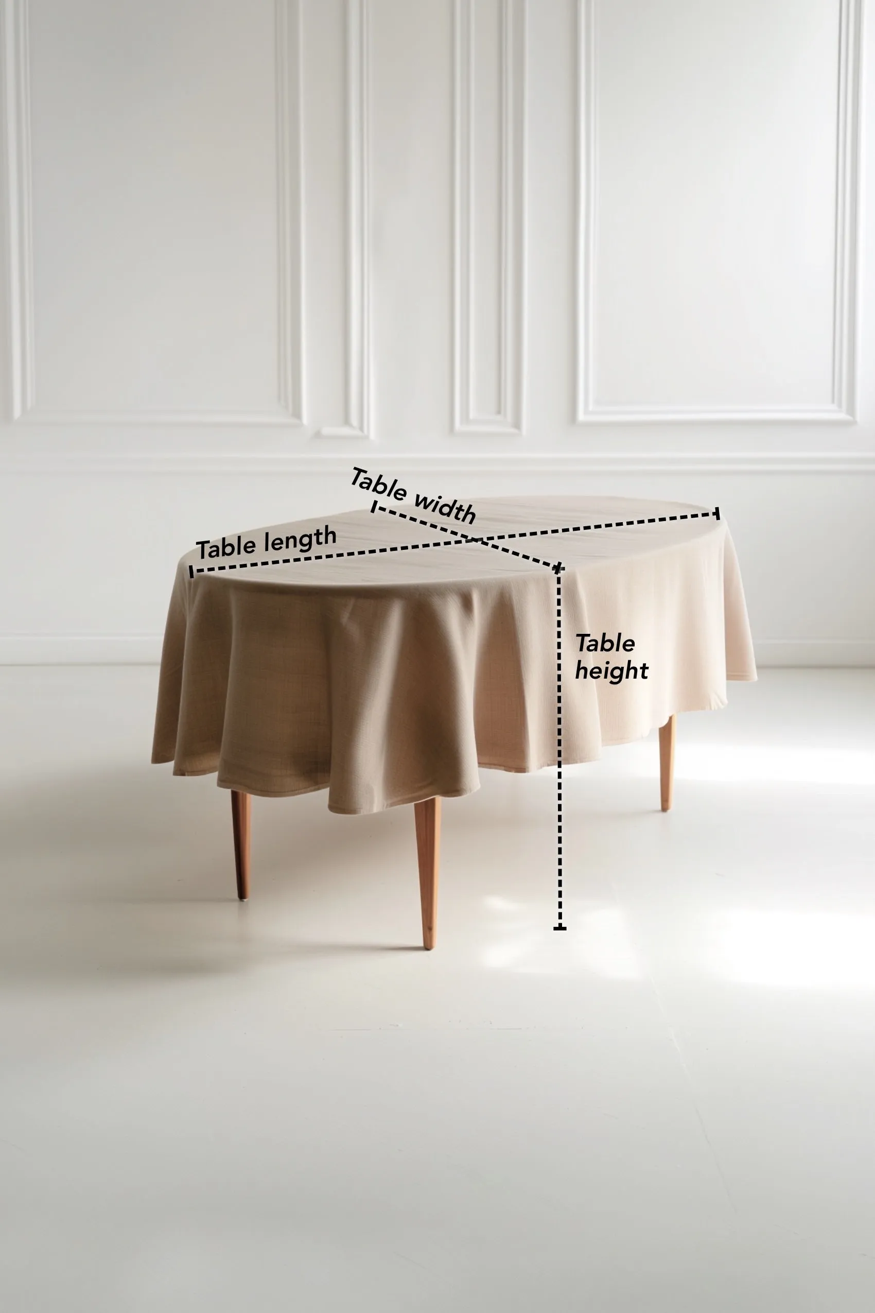 Oval Tablecloth - Dark blue