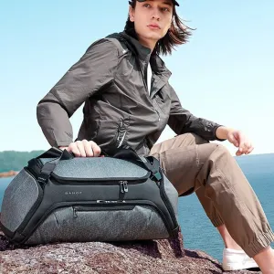 Oversized Travel Duffel Bag Gym Bag, 1680D Polyester, Black/Gray, 30L