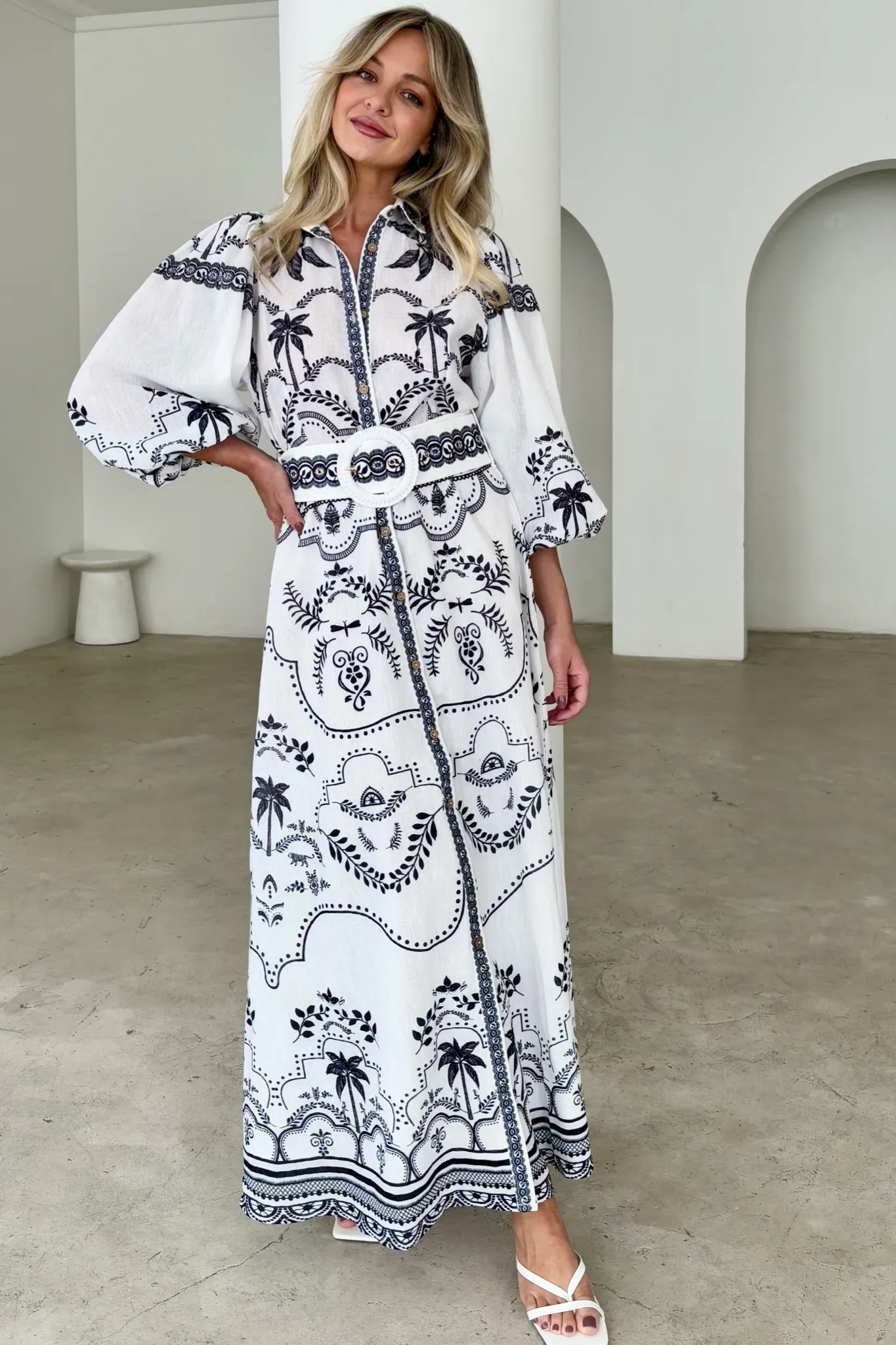 PALM SPRING DRESS BLACK