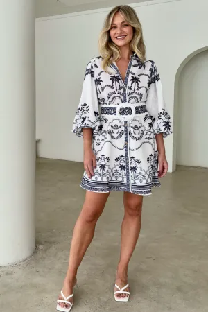 PALM SPRING SHORT DRESS BLACK