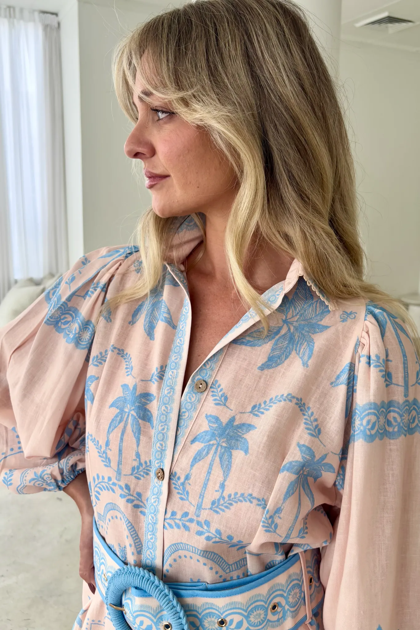 PALM SPRING SHORT DRESS BLUE