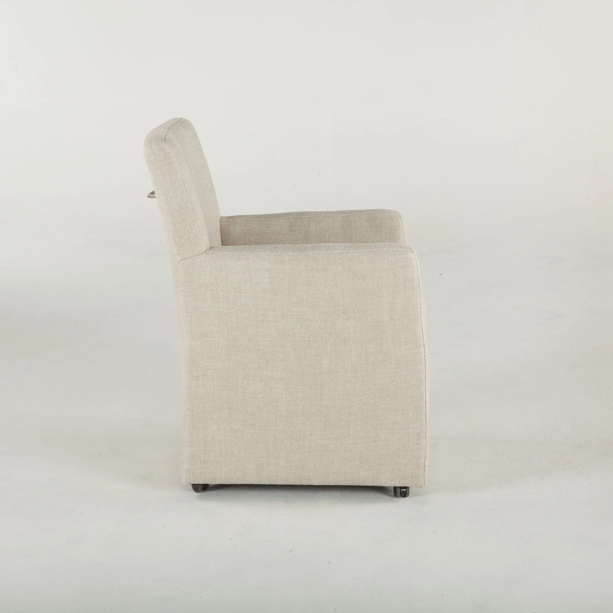 Peabody Rolling Arm Chair, Linen