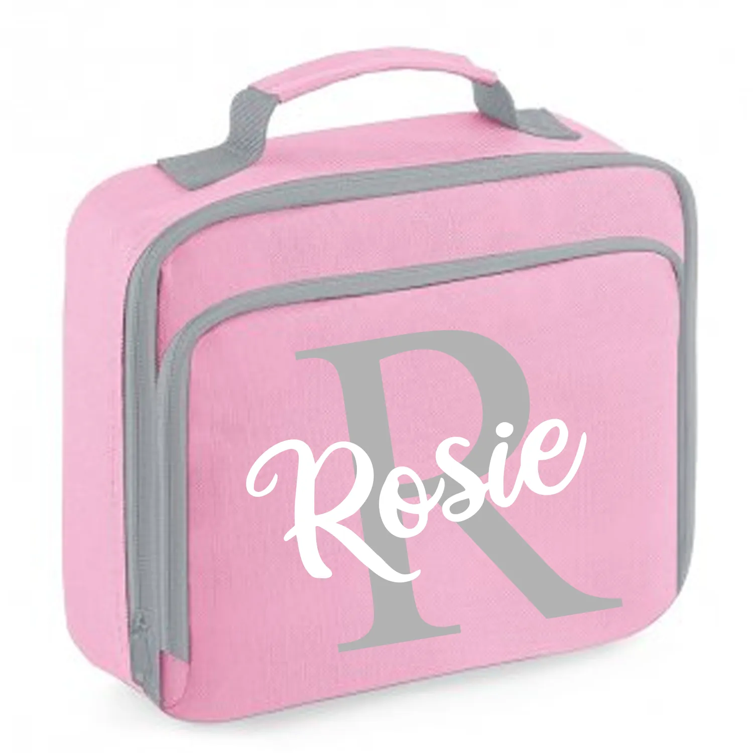 Personalised Initial Letter & Script Name Design Lunch Box Bag - other  colour options