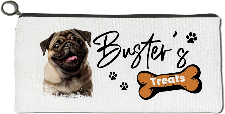 Personalised Pug Treat Bag