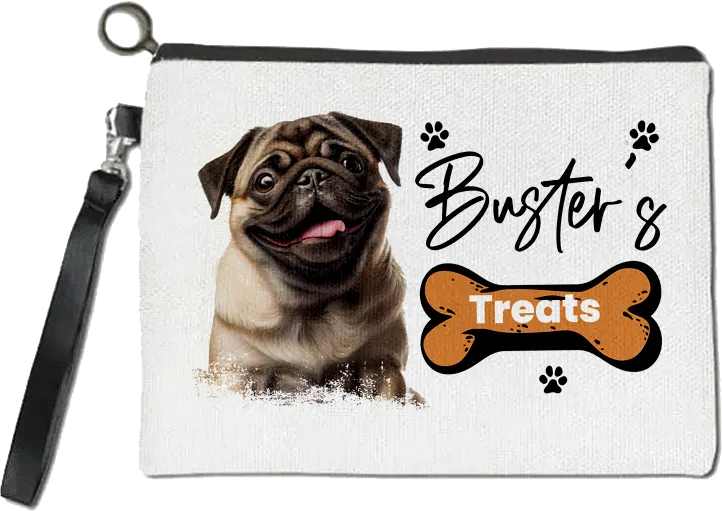Personalised Pug Treat Bag
