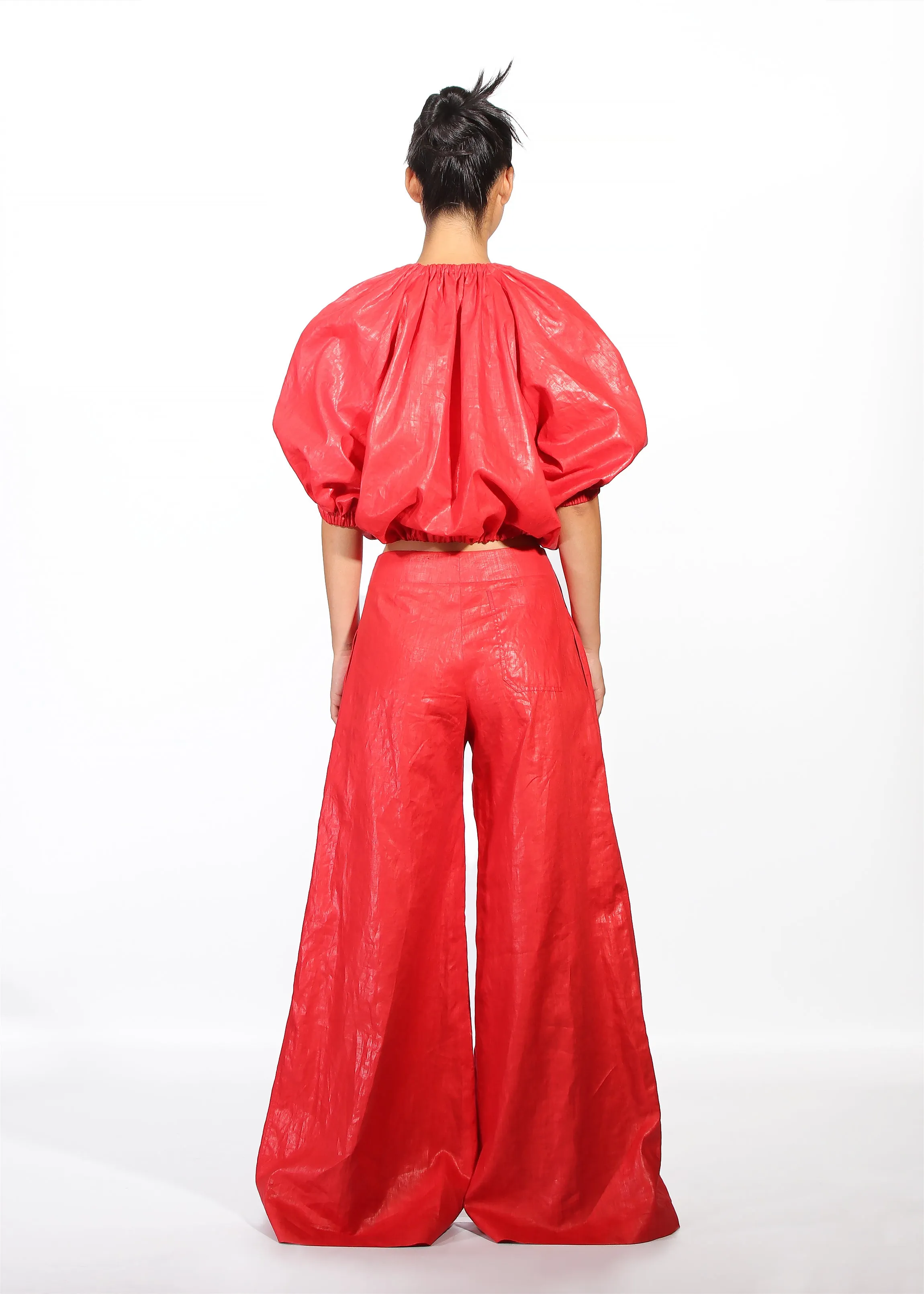 Pin-Tuck Wide Trousers