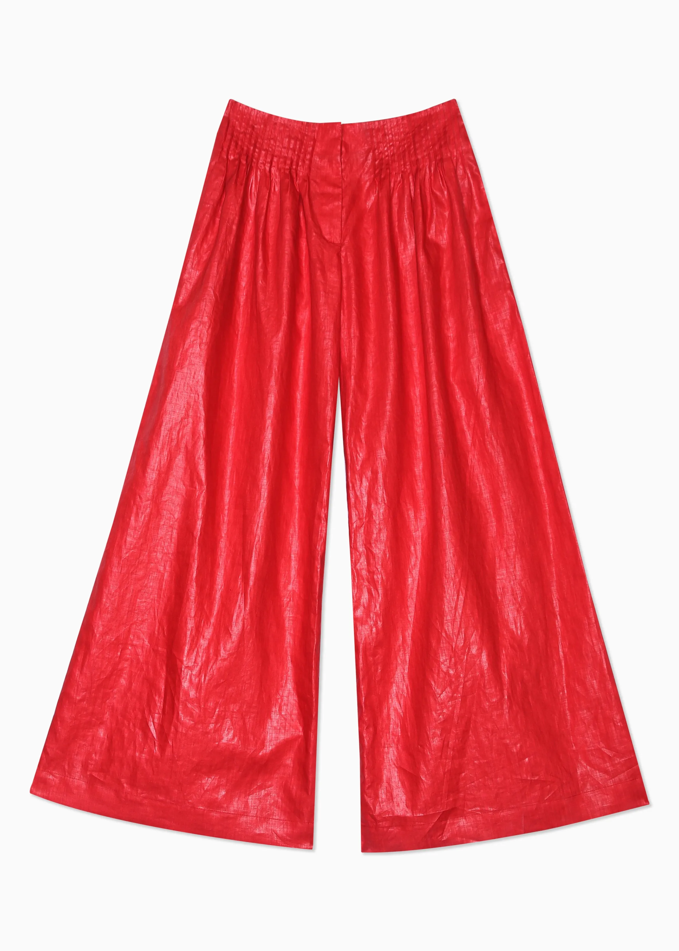 Pin-Tuck Wide Trousers