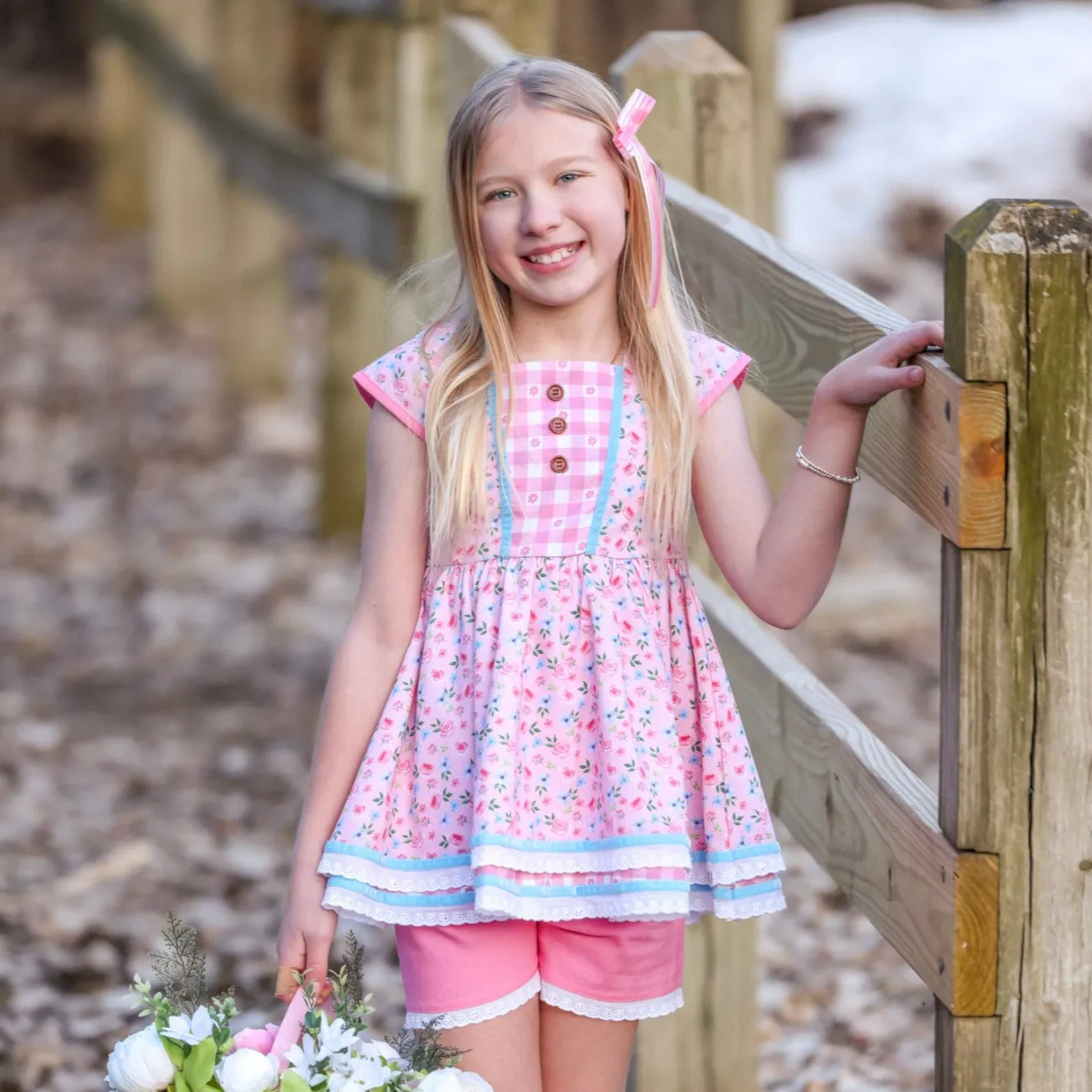 Pink Floral Sawyer Set