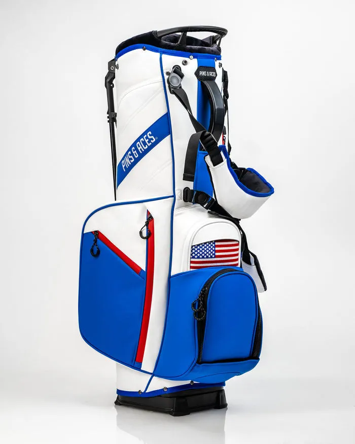 Pins & Aces Player Preferred USA 5 Way Golf Bag