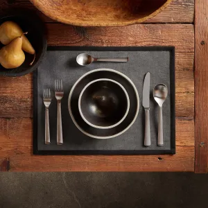 Placemat with Suede Trim - Ink