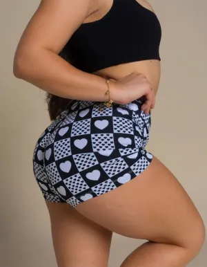 Plaid Hearts - Booty Shorts (Full Coverage) ♻️
