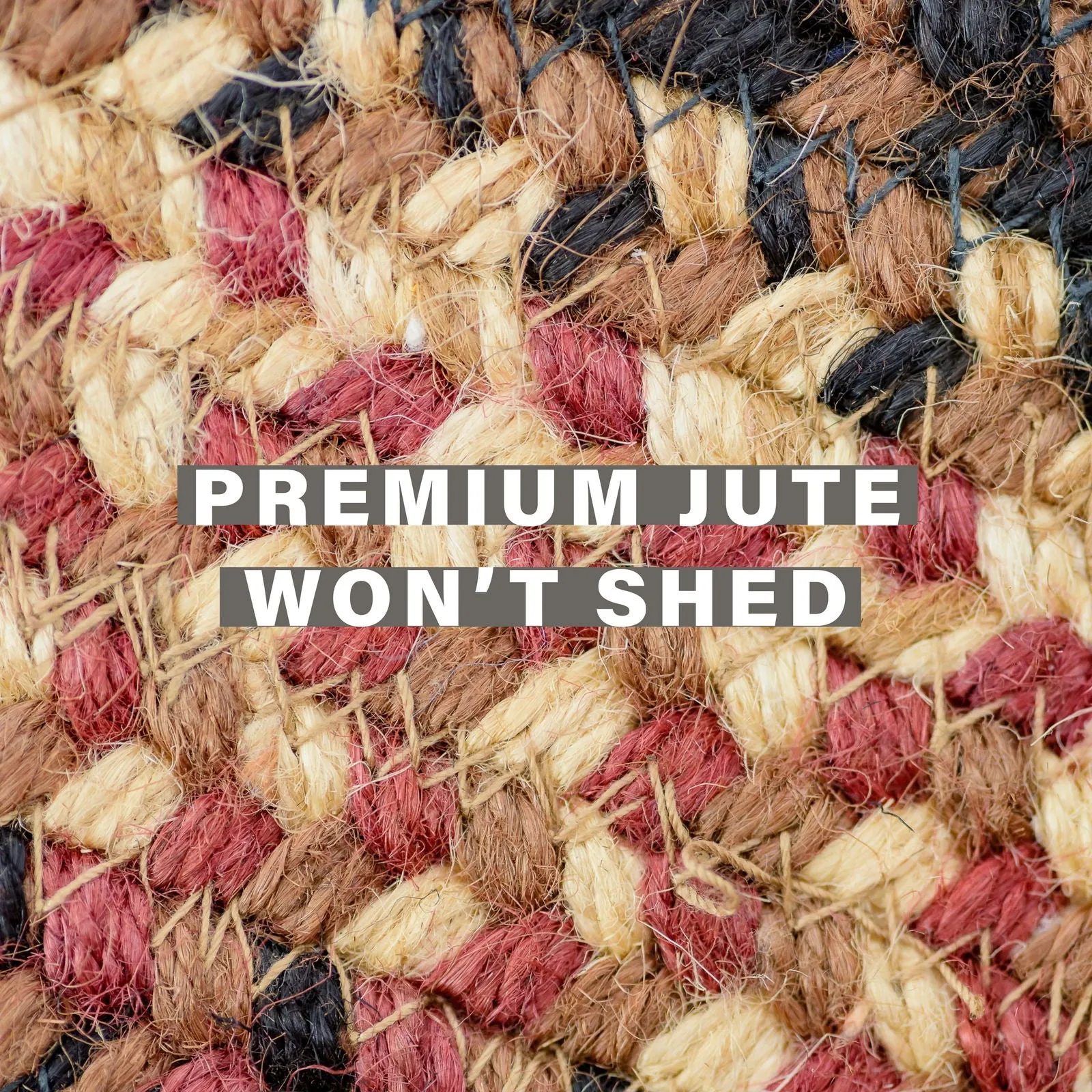 Prescott Black Braided Jute Oval Rugs