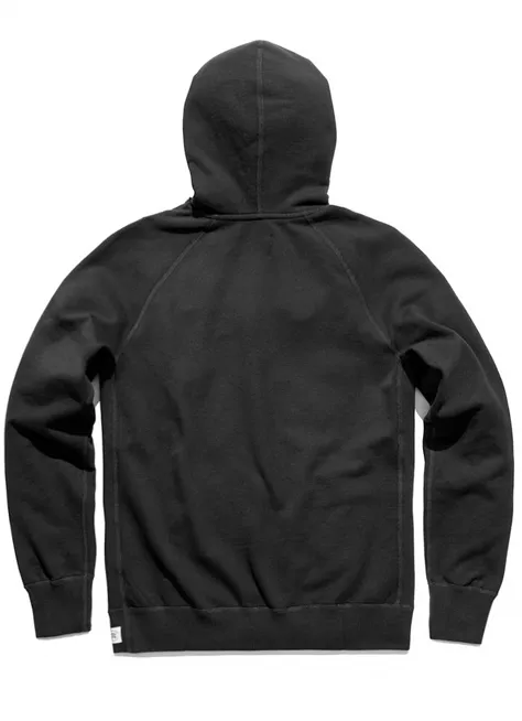 Pullover Hoodie Midweight Terry Black