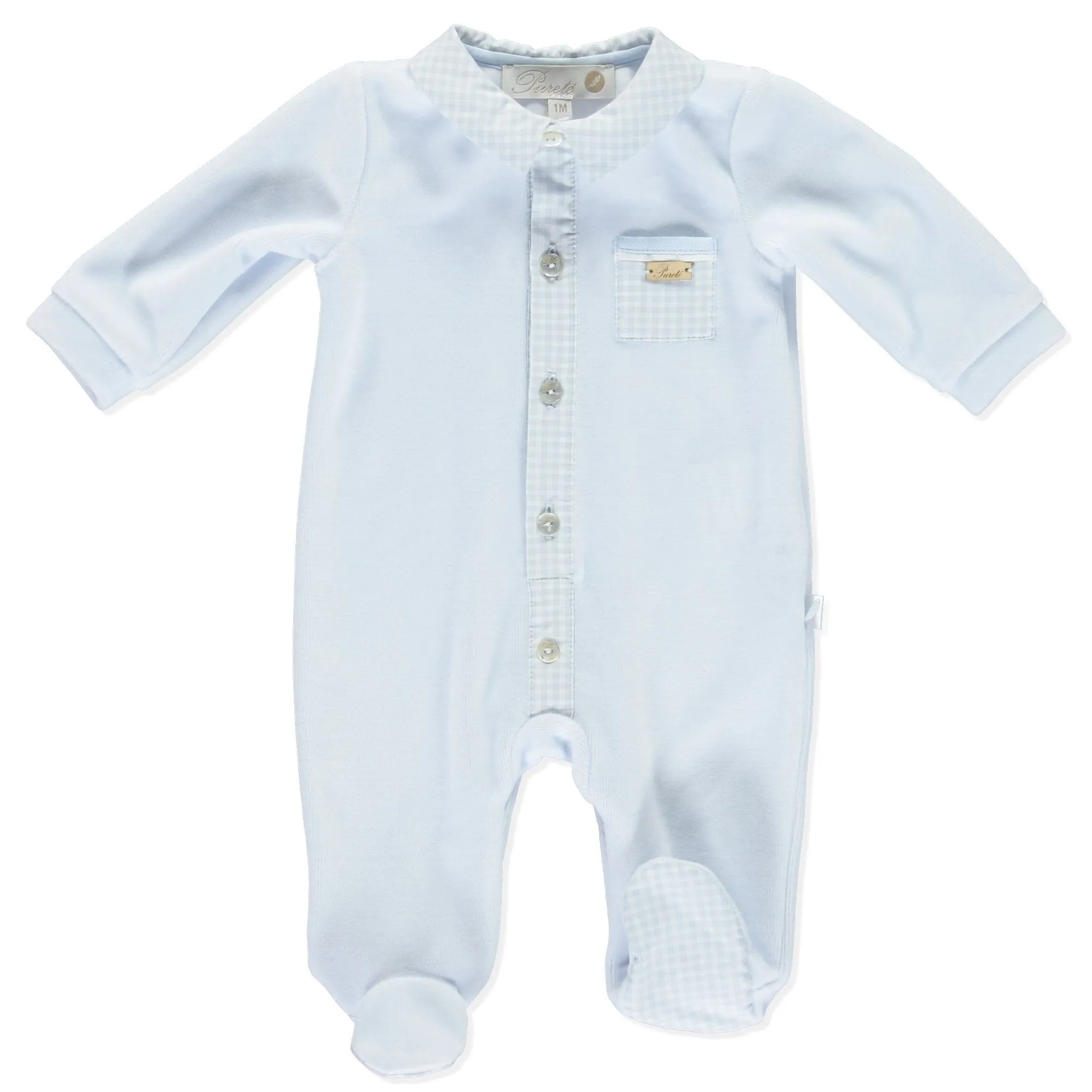 PURETÉ - Pocket Detail Velour Babygrow