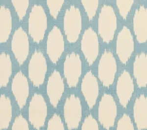 Quadrille Fabric: Adras Reverse - Custom New Soft Windsor Blue on Tinted Belgian Linen / Cotton