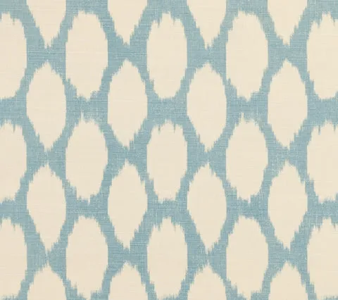 Quadrille Fabric: Adras Reverse - Custom New Soft Windsor Blue on Tinted Belgian Linen / Cotton