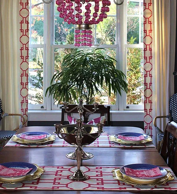 Quadrille Fabric: Brighton - Custom Coral on Lightly Tinted Belgian Linen / Cotton