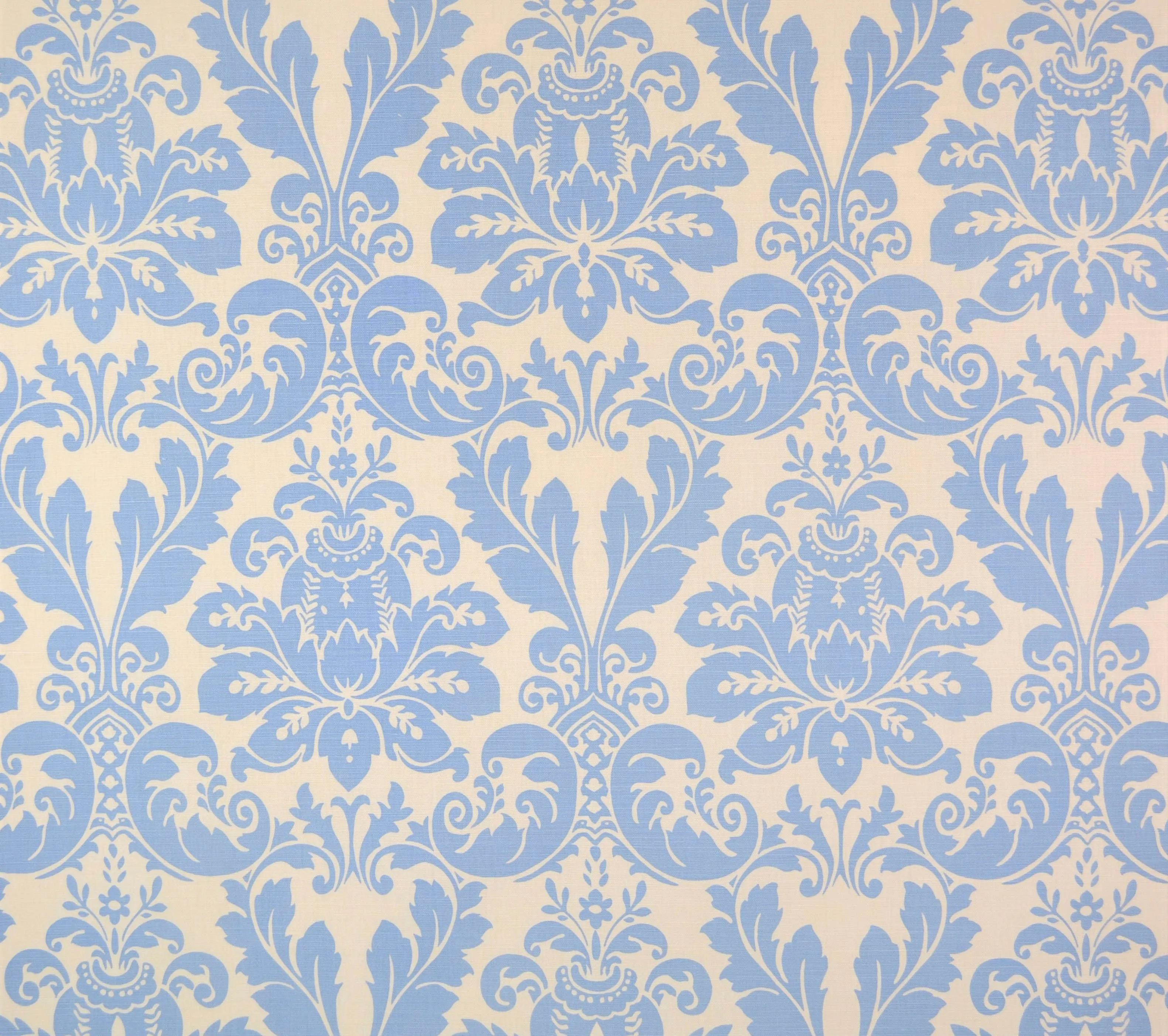 Quadrille Fabric: Monty II - Custom China Blue on Tinted Belgian Linen/Cotton