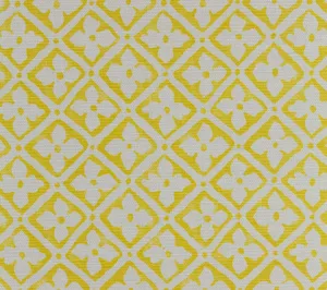 Quadrille Fabric: Puccini - Custom Inca Gold on White Belgian Linen / Cotton