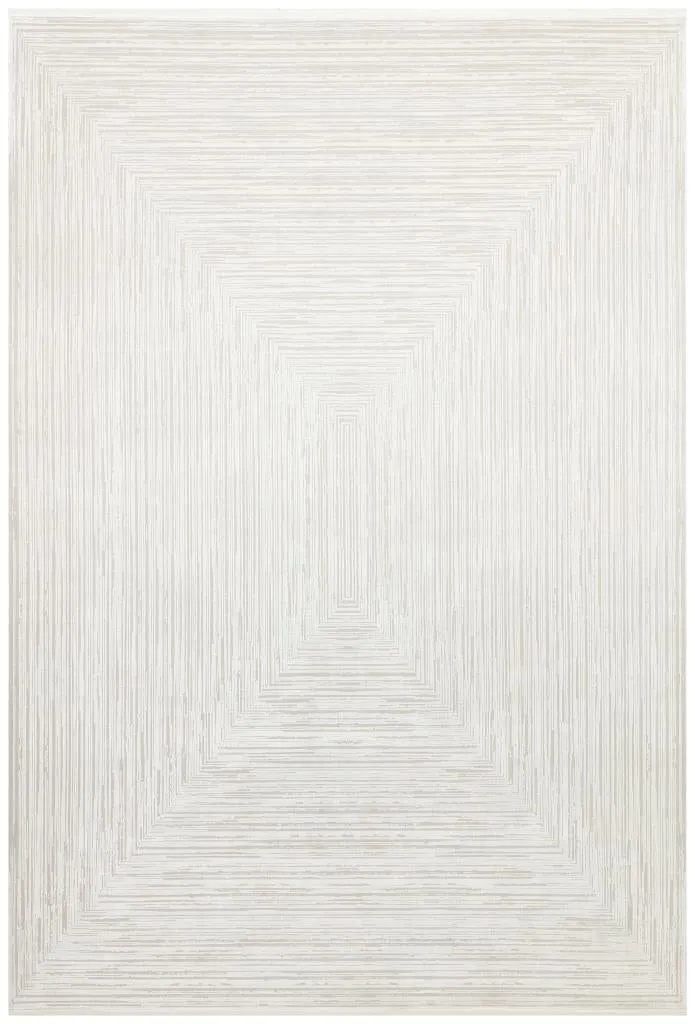 Queen White Bamboo Woven Modern Living Room Rug 8112