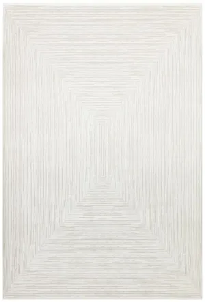 Queen White Bamboo Woven Modern Living Room Rug 8112