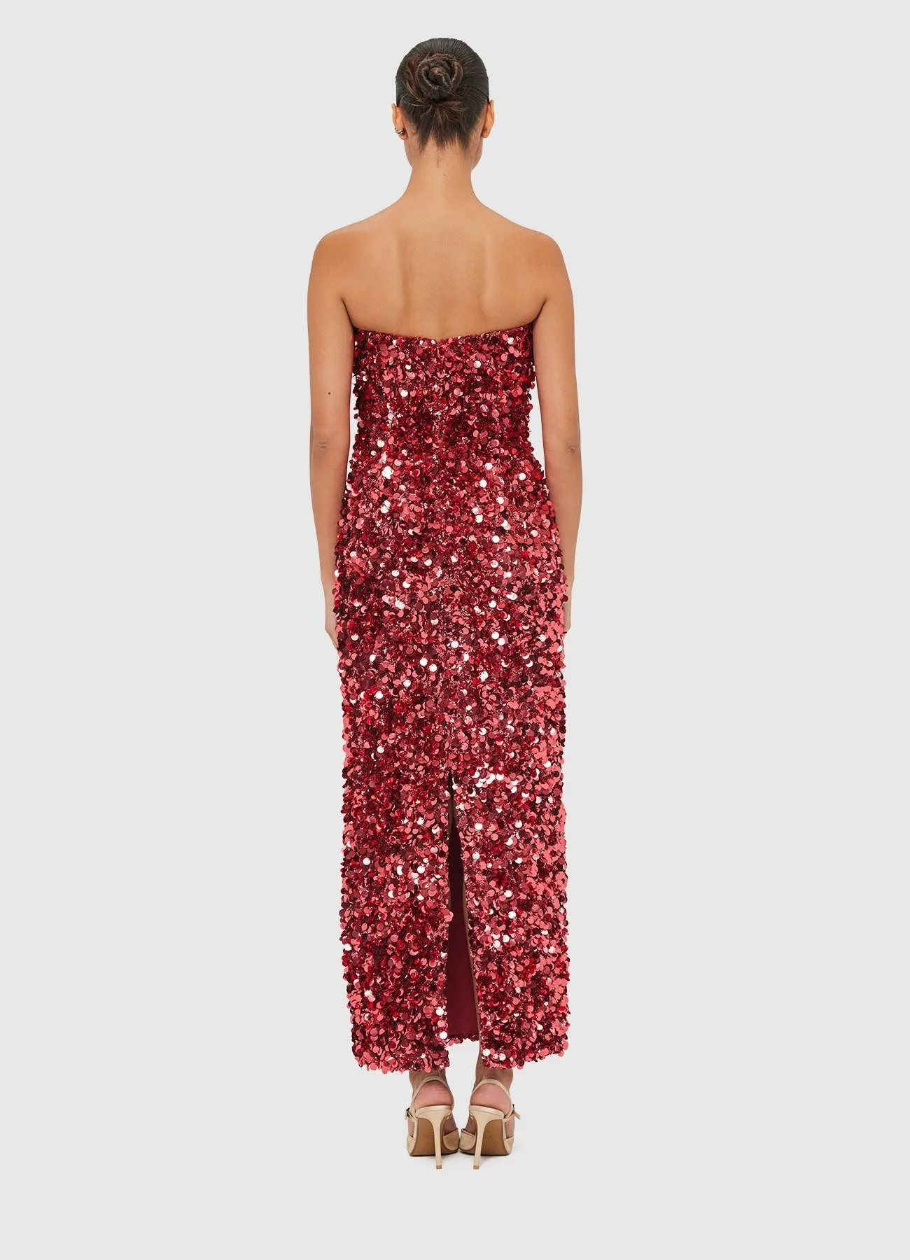 RAYNA SEQUIN BUSTIER MAXI DRESS
