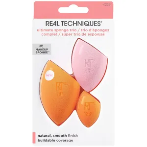 Real Techniques Mini Miracle Complexion Sponge Makeup Blender, Beauty Sponge For Touch Ups, Professional Makeup Tool, Cruelty Free, Latex Free, Perfect For Travel or On The Go, 4 Count