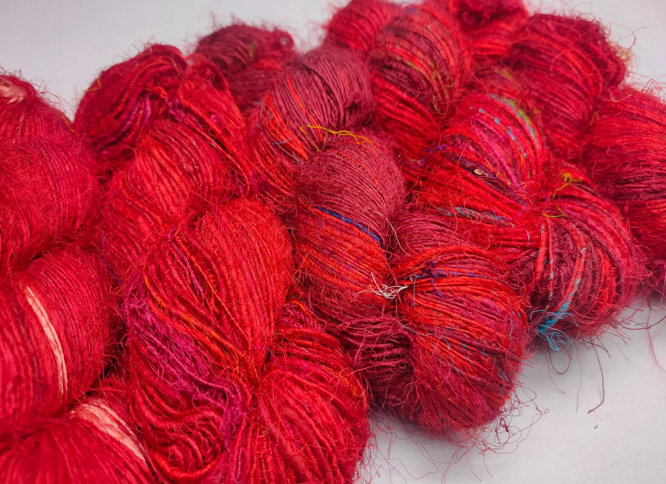 Recycled Sari Silk Yarn Prime Blood