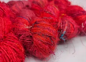 Recycled Sari Silk Yarn Prime Blood