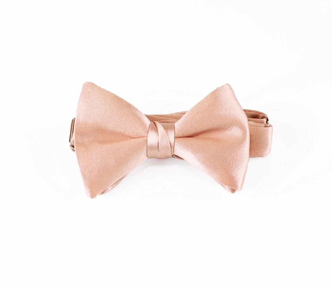 Rose Gold Bow Tie and Pocket Square