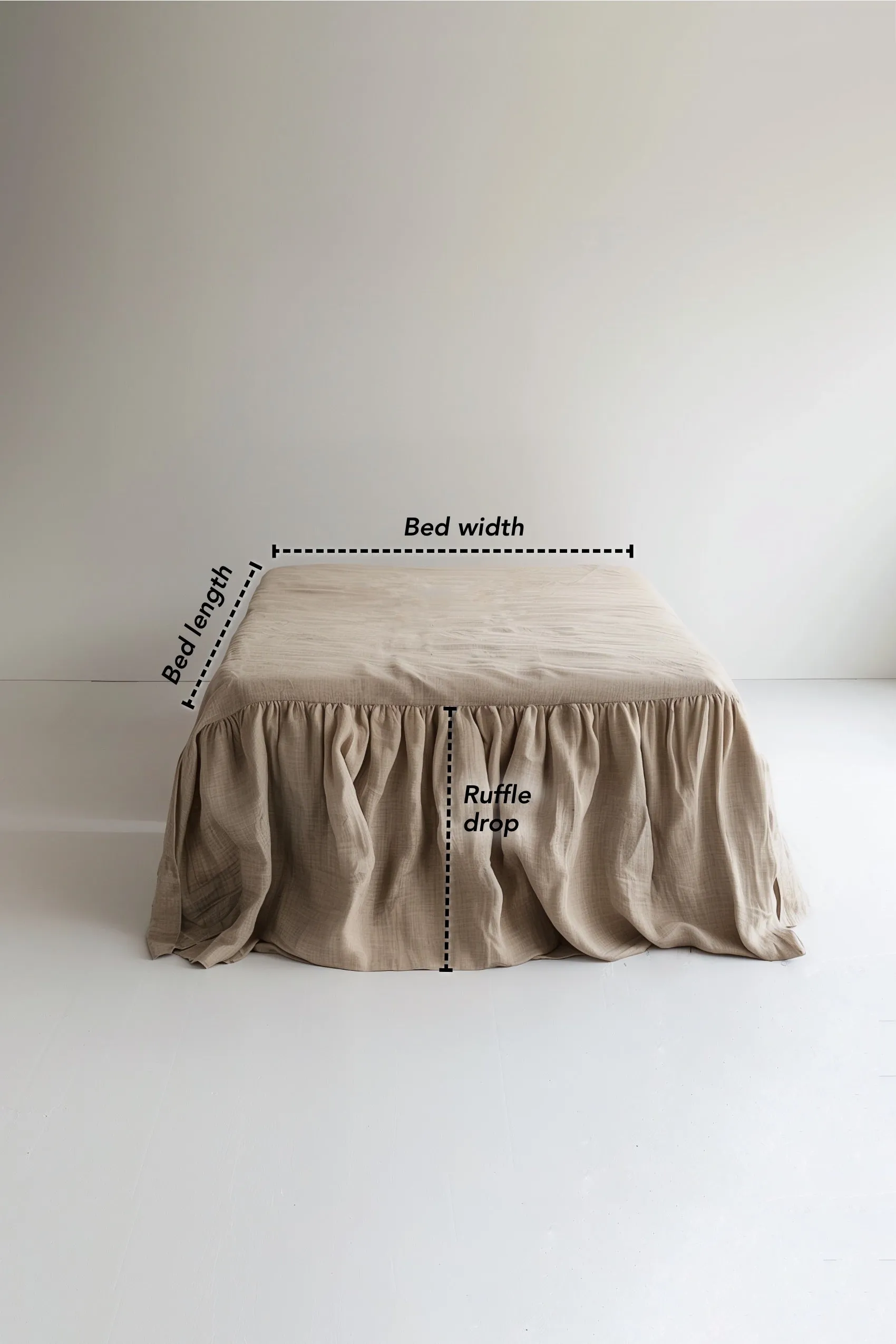 Ruffle bedskirt - dark blue