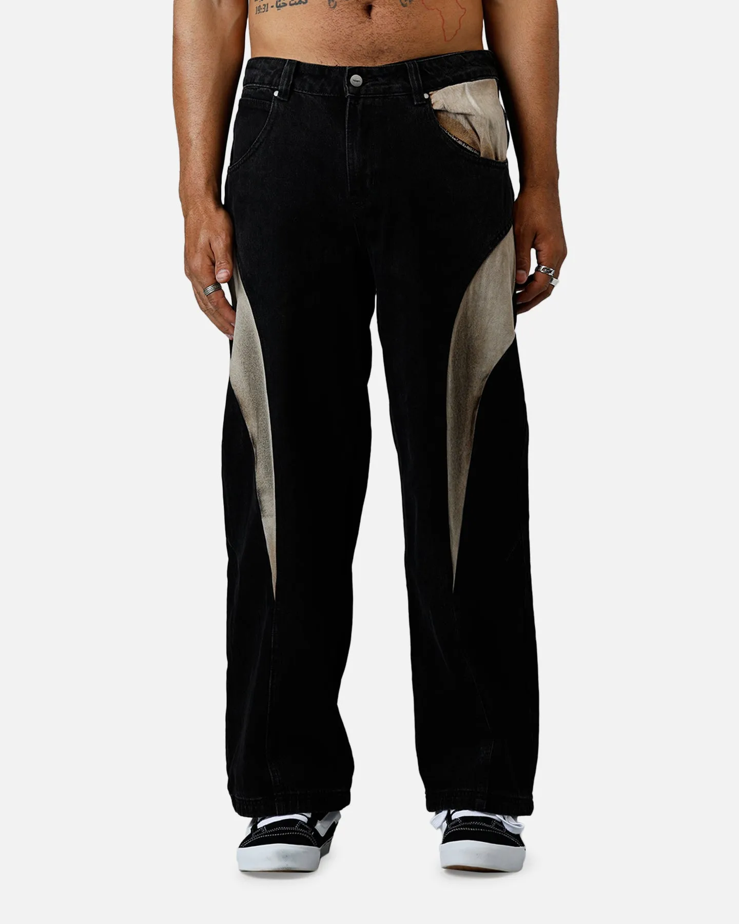 Saint Morta Amplus Workwear Jeans Black/Brown