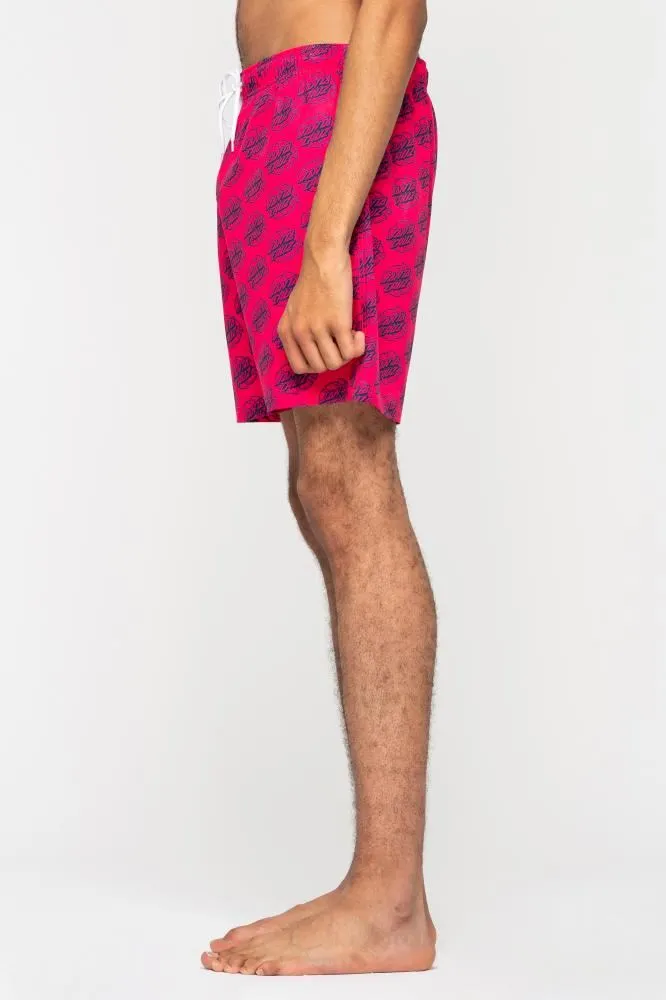 Santa Cruz Shorts Broken Dot Swim Short - Hot Pink