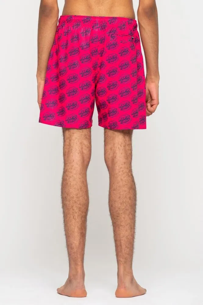 Santa Cruz Shorts Broken Dot Swim Short - Hot Pink