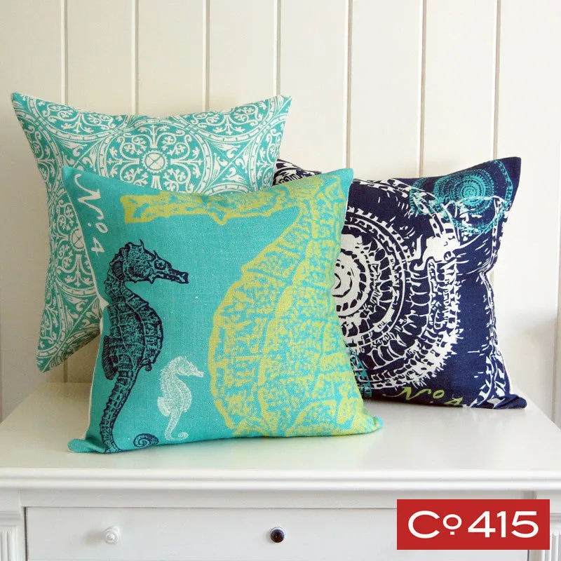 Seahorse Pillow - Ocean