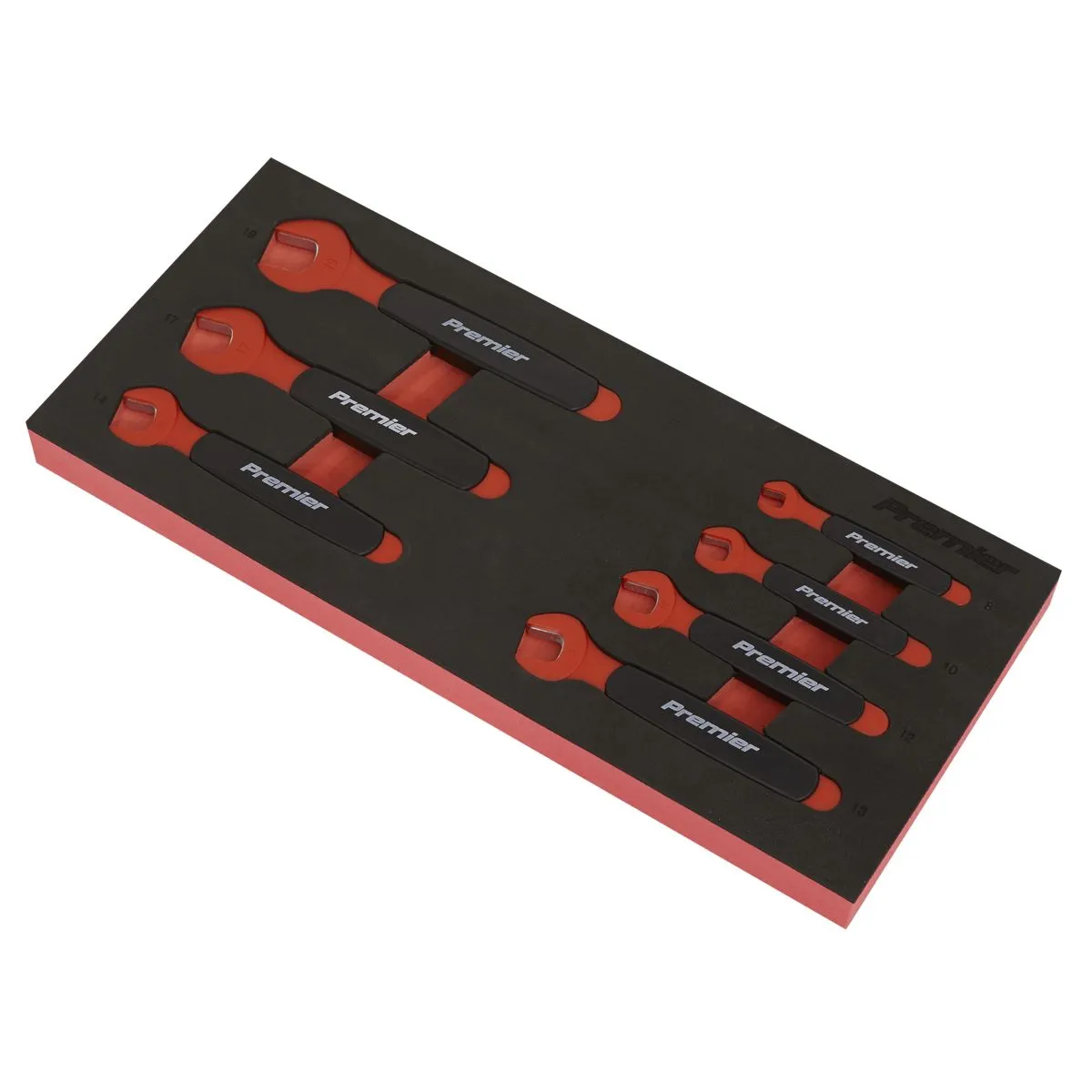 Sealey Premier Insulated Open-End Spanner Set with Tool Tray 7pc VDE Approved