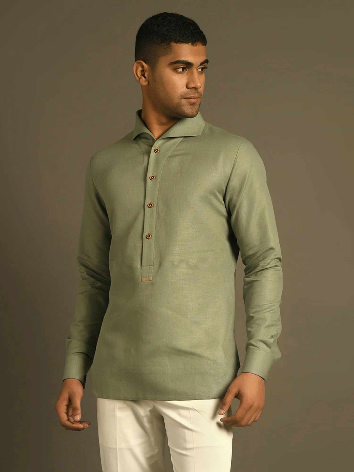 Seemless Collar Kurta Shirt