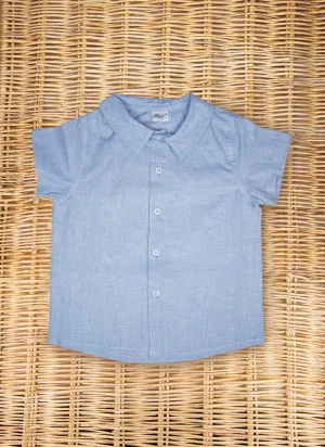 Short sleeve linen shirt