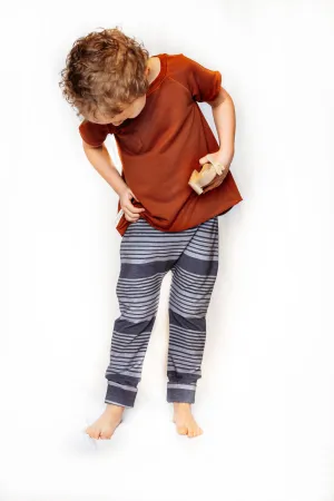 Short Sleeve Rust Bamboo Hi-Lo