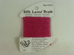 Silk Lame Braid LB91 Dark Raspberry