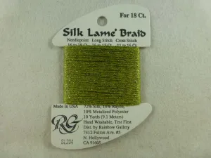 Silk Lame Braid SL204 Green Olive