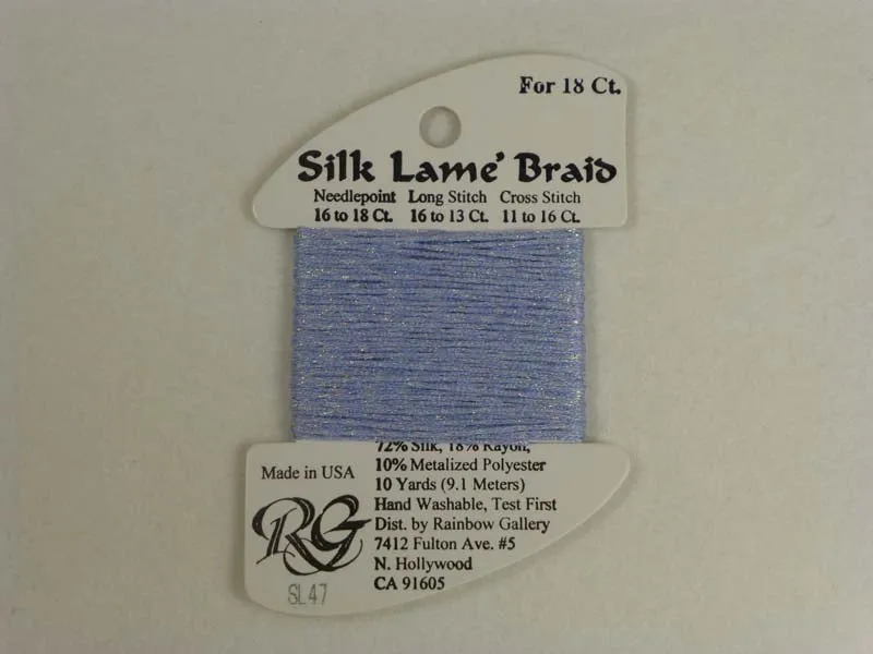 Silk Lame Braid SL47 Lavender Blue
