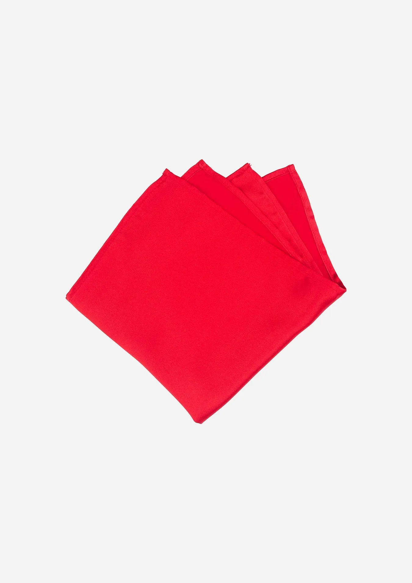 Silk Satin Chili Red Pocket Square