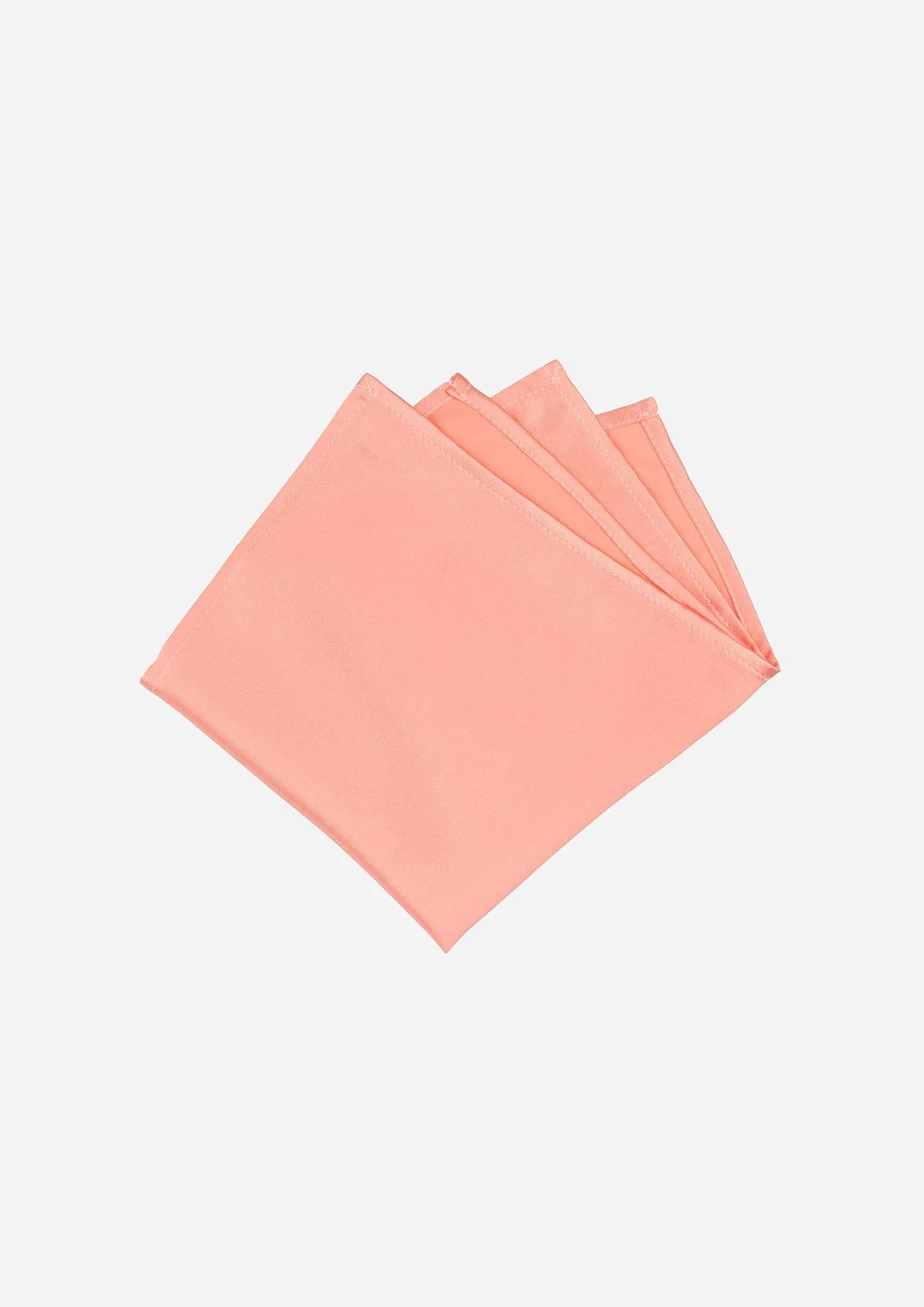 Silk Satin Light Coral Pocket Square