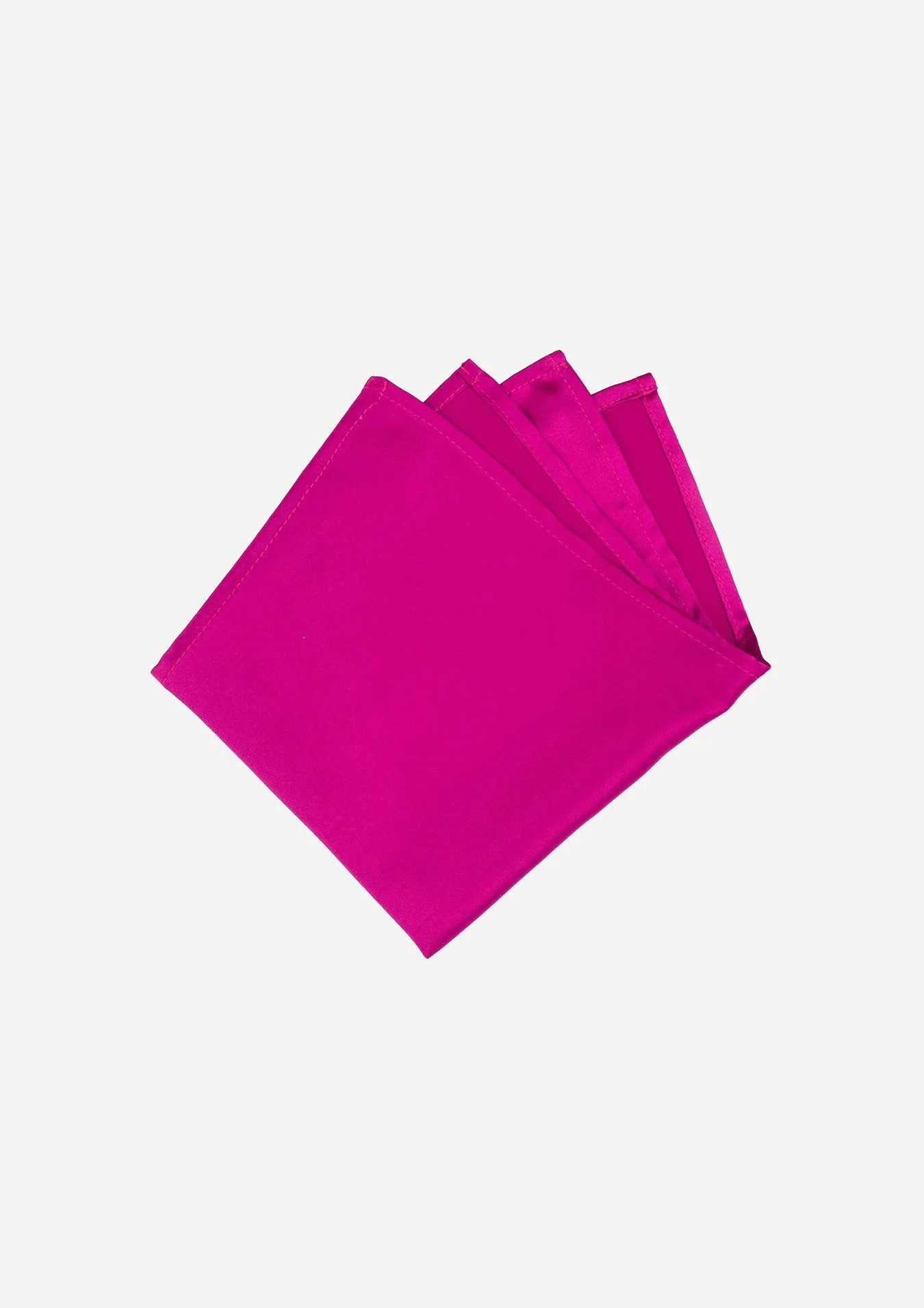 Silk Satin Magenta Pocket Square