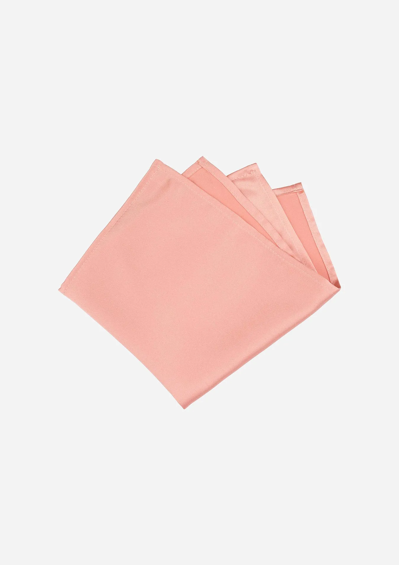 Silk Satin Pink Coral Pocket Square