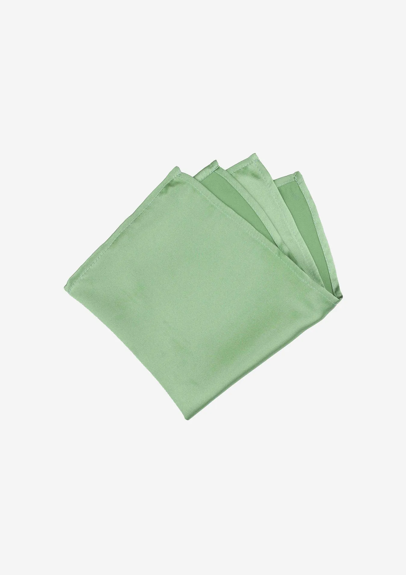 Silk Satin Sage Green Pocket Square