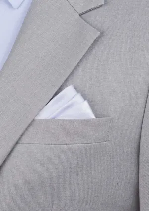 Silk Satin White Pocket Square